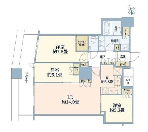 ザ・パークハウス西新宿タワー６０ 34階 81.5㎡