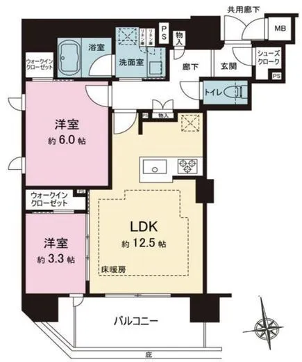 ソルティア東京王子 6階 55.86㎡