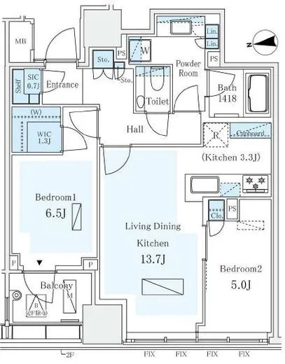 パークコートザ・三番町ハウス 11階 63.11㎡