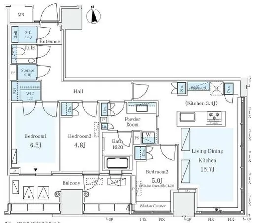 パークコートザ・三番町ハウス 6階 83.58㎡