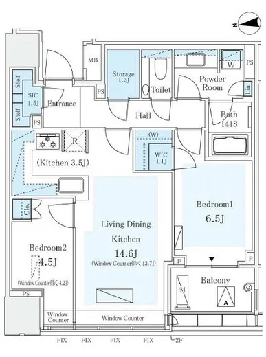 パークコートザ・三番町ハウス 6階 67.39㎡