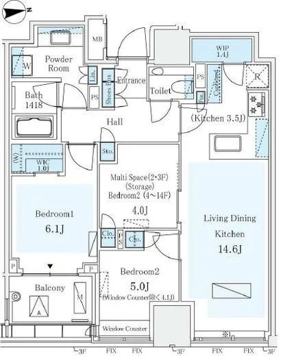 パークコートザ・三番町ハウス 3階 71.11㎡