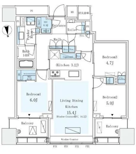 パークコートザ・三番町ハウス 3階 74.26㎡