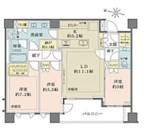 ザ・パークハウス千代田六番町 8階 84.37㎡