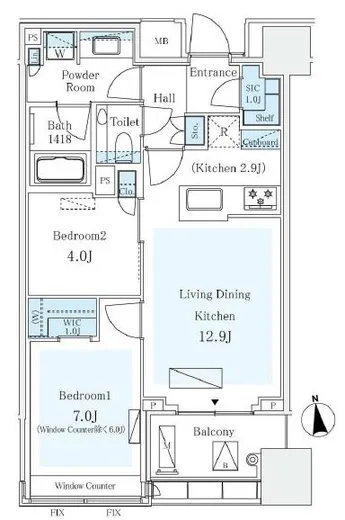 パークコートザ・三番町ハウス 11階 56.7㎡