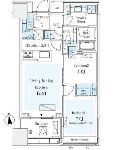 パークコートザ・三番町ハウス 6階 56.7㎡