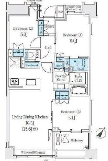 パークホームズ本郷ザレジデンス 5階 70.32㎡