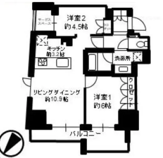 ジオグランデ白金台 4階 55.81㎡