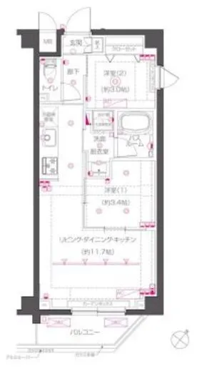 ZOOM下丸子 2階 41.01㎡