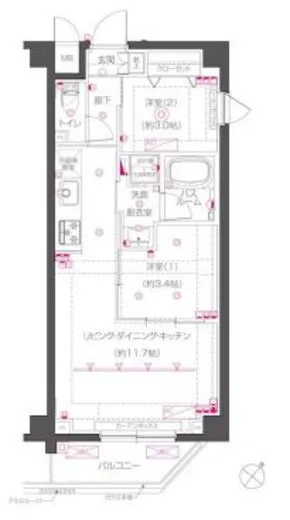 ZOOM下丸子 3階 41.01㎡