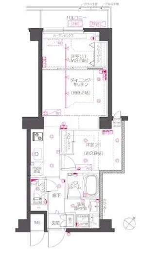 ZOOM下丸子 2階 38.66㎡