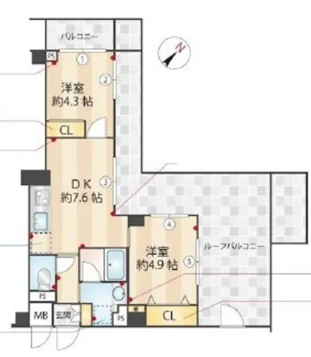 ZOOM下丸子 3階 40.1㎡