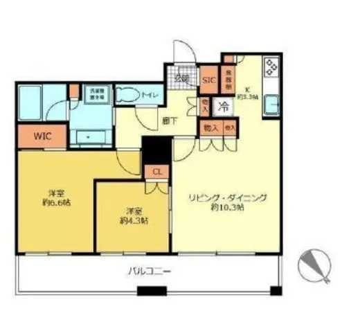 ザ・パークハウス西新宿タワー６０ 54階 60.1㎡