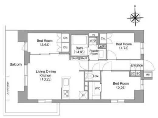 コンフォリア・リヴ大森西 201