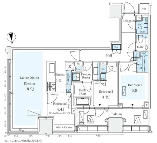 パークコートザ・三番町ハウス 9階 81.21㎡