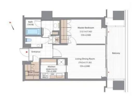虎ノ門ヒルズレジデンシャルタワー 23階 60.23㎡