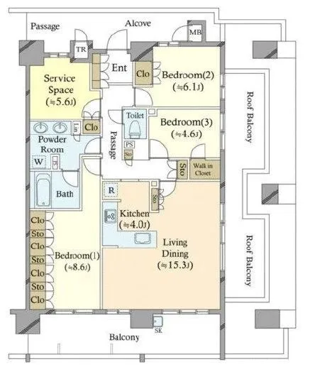 ジオ経堂 6階 103.25㎡