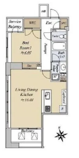 アトラス麻布台 3階 54.65㎡