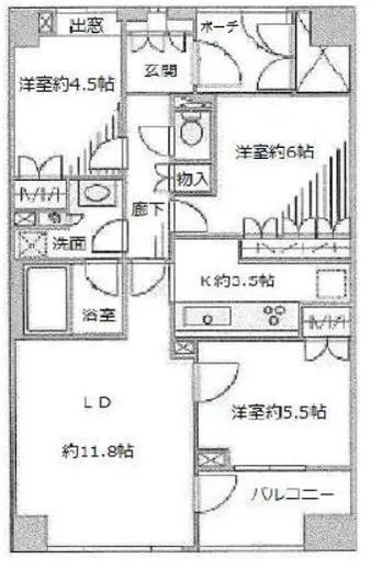 パークハウス下馬一丁目 7階 69.33㎡