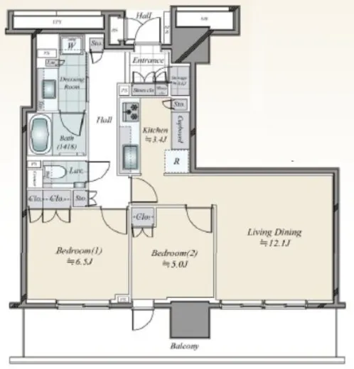 ブランズタワー豊洲 6階 64.86㎡