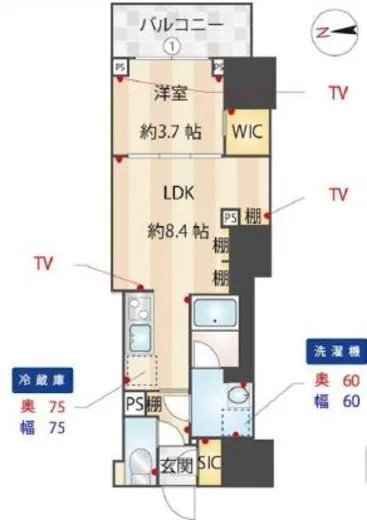 ZOOM信濃町 4階 34.34㎡