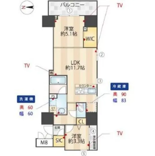 ZOOM信濃町 2階 51.4㎡