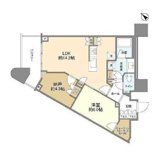 パークタワー勝どきミッド/サウス 24階 57.12㎡