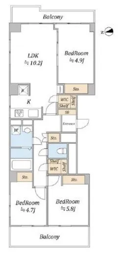 目黒グレースマンション 13階 66.96㎡