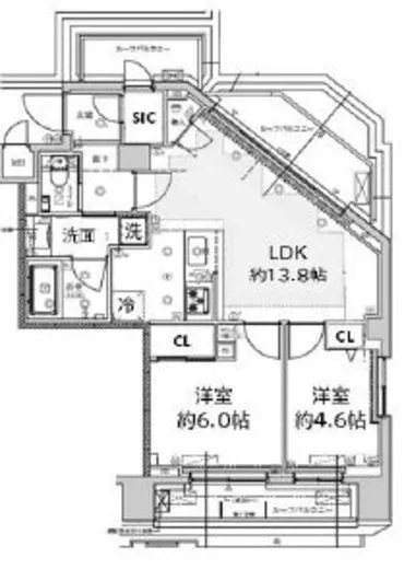 クレイシアIDZ王子 8階 56.48㎡