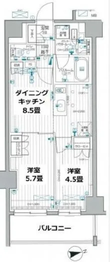 デュオステージ大山 7階 44.55㎡