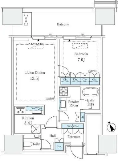 麻布台ヒルズレジデンスB 9階 60.9㎡