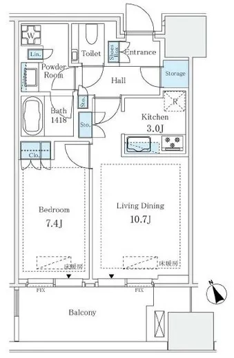 麻布台ヒルズレジデンスB 10階 53.7㎡
