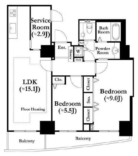 河田町ガーデン 1-908