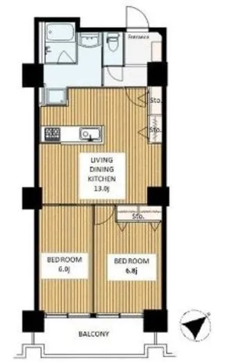 六本木ビュータワー 7階 57.98㎡