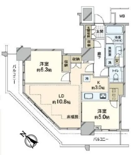 マークフロントタワー曳舟 5階 60.9㎡