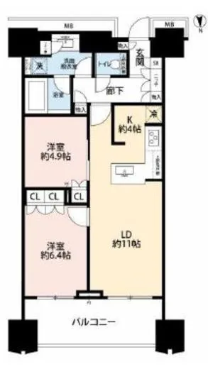 富久クロスコンフォートタワー 22階 60.20㎡