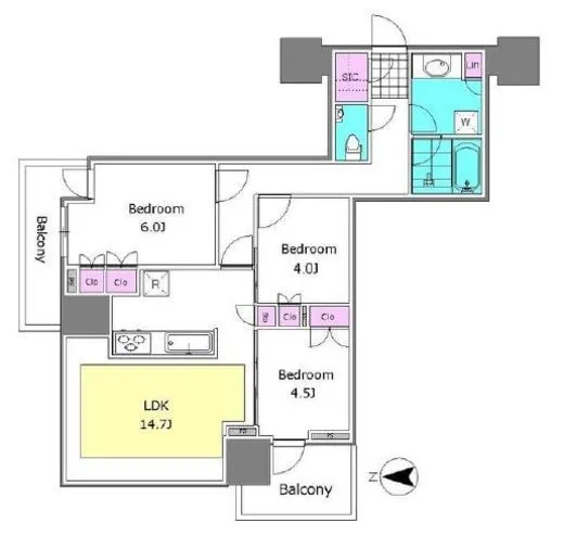浅草タワー 3階 72.58㎡