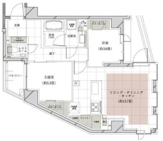ピアース代々木上原 2階 60.73㎡
