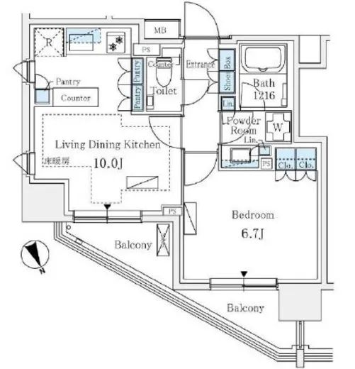 グランスイート麻布六本木 3階 39.62㎡