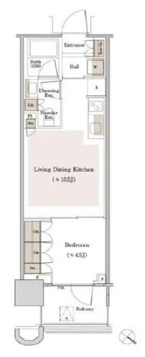 パークタワー勝どきミッド/サウス 16階 35.31㎡