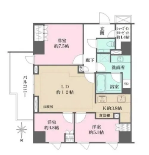 ザ・パークハウス代々木大山 4階 80.5㎡