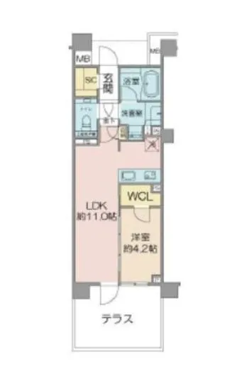 アトラスシティ千歳烏山グランスイート杜の棟 1階 39.6㎡
