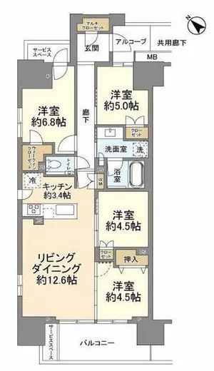 プラウドシティ越中島 7階 82.97㎡