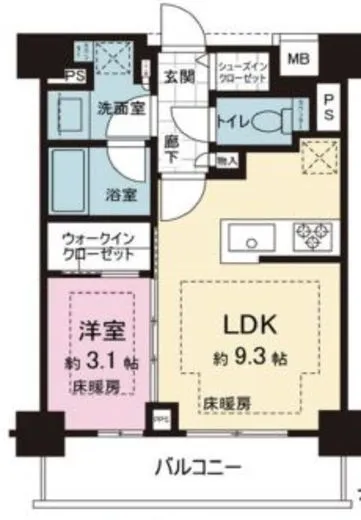 ピアース神楽坂テラス 3階 32.78㎡