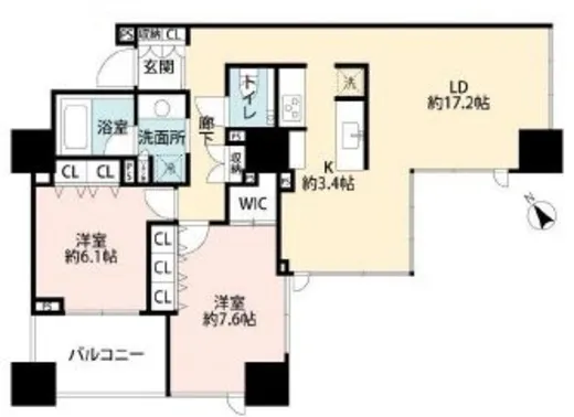 シティタワー池袋ウエストゲート 22階 77.38㎡