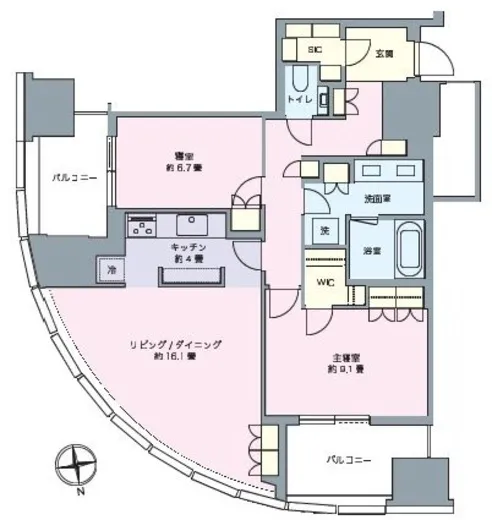 麻布台ヒルズレジデンスB 21階 95.45㎡