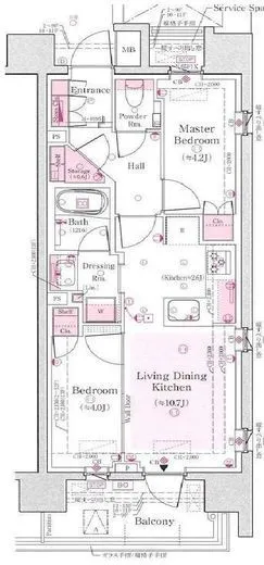 パークホームズ浅草六丁目 11階 46.05㎡