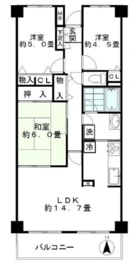 ジュネス 3階 70.68㎡
