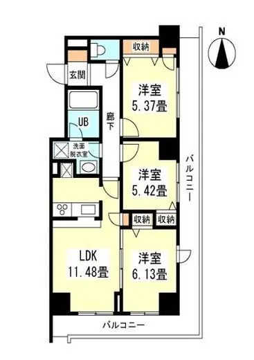 ジ・アパートメントヒルトップ中野 2階 65.08㎡