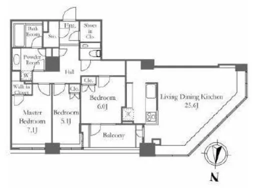 ラグナタワー 30階 103.69㎡